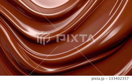 《AI画像》溶けたチョコレートイメージの背景素材 133402357