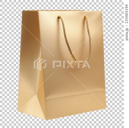 Gold Shopping Bag 133403194