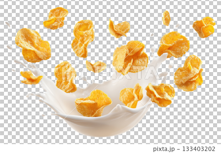 Cornflakes Cereal Milk Splash 133403202
