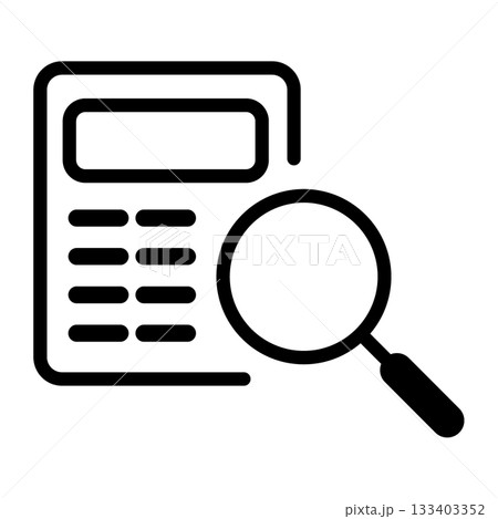 査定・見積もりの線画アイコン 133403352