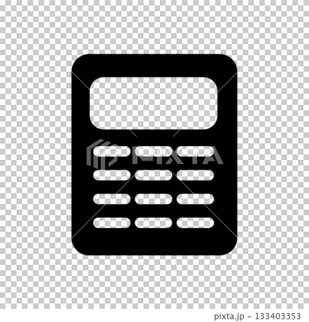 電卓・計算機のシルエットアイコン 電卓・計算機のシルエットアイコン 133403353