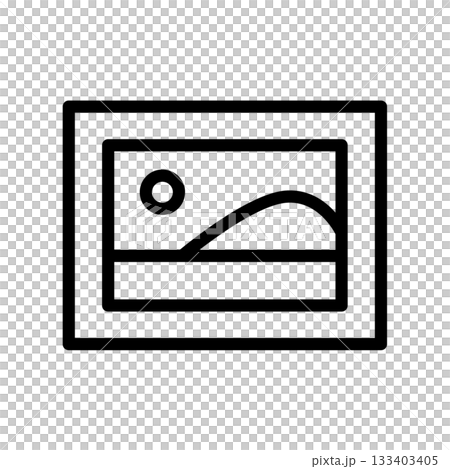 繪畫和框架線圖標 繪畫和框架線圖標 133403405