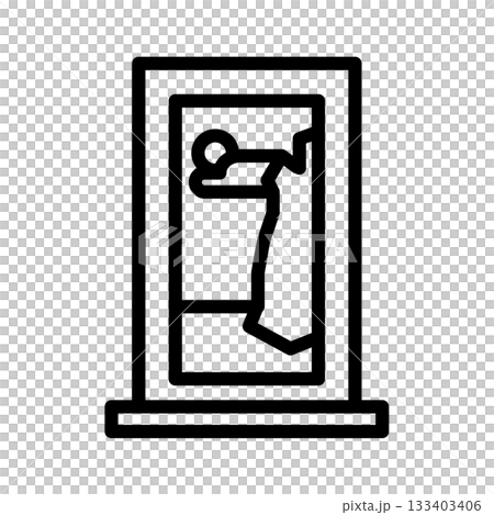 掛軸和日本繪畫線條圖標 133403406