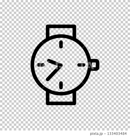 高級腕時計の線画アイコン 133403484