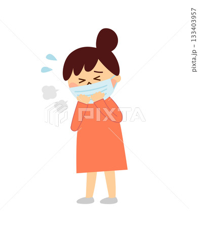 咳をする女性 133403957