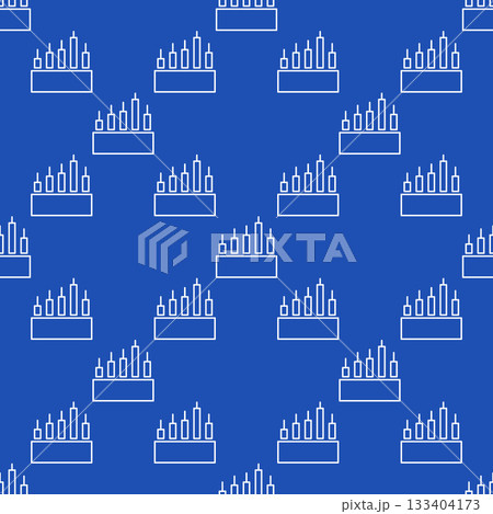 Vector Candlestick Chart Trading Analysis seamless pattern in outline style 133404173