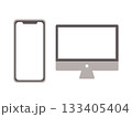 シンプルなタブレット端末のベクターアイコン 133405404