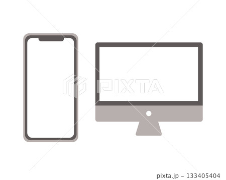シンプルなタブレット端末のベクターアイコン 133405404