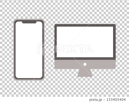 シンプルなタブレット端末のベクターアイコン 133405404