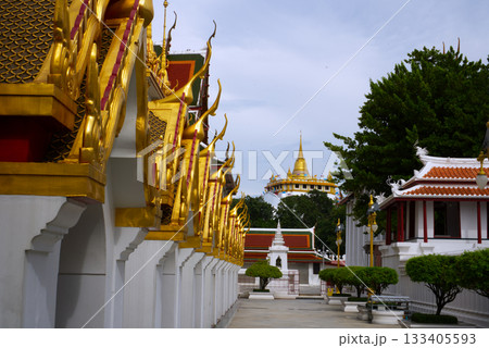 Golden Mount of Bangkok seen from Wat Ratchanatdaram, popular tourist attraction  133405593