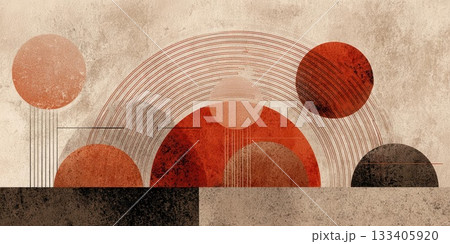 Geometric Shapes and Textured Background Art Geometric Shapes and Textured Background Art 133405920