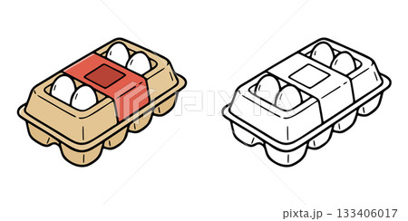 シンプルな卵のアイコンイラスト 133406017