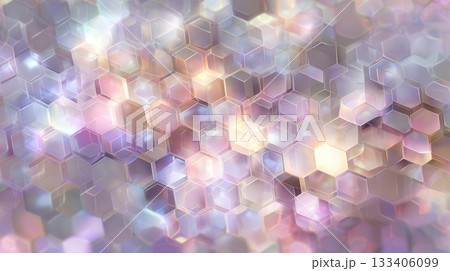 Abstract Hexagons With Light and Shadow 133406099