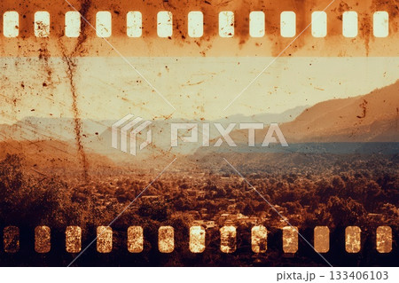 Scenic Vista With Film Border Effect 133406103