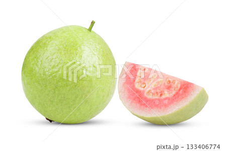 guava isolated on white background ( image from camera ) 133406774