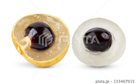 longan isolated on white background ( image from camera ) 133407015