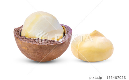 Macadamia nuts isolated on white background ( image from camera ) Macadamia nuts isolated on white background ( image from camera ) 133407028