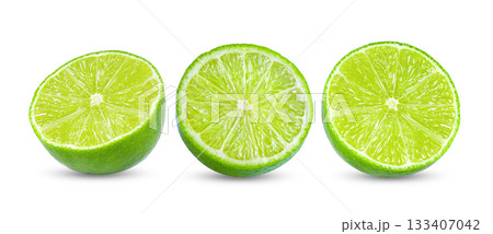 lime isolated on white background ( image from camera ) 133407042