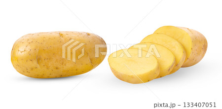 Potato isolated on white background ( image from camera ) 133407051