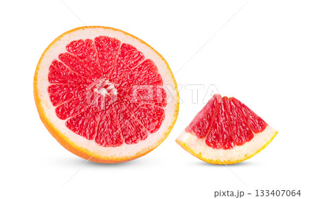 grapefruit isolated on white background (Image from camera) grapefruit isolated on white background (Image from camera) 133407064