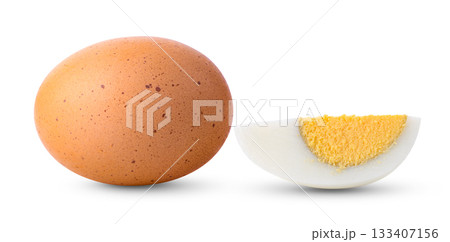Egg isolated on white bac kground ( image from camera ) Egg isolated on white bac kground ( image from camera ) 133407156