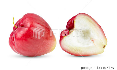 rose apple isolated on white background ( image from camera ) 133407175