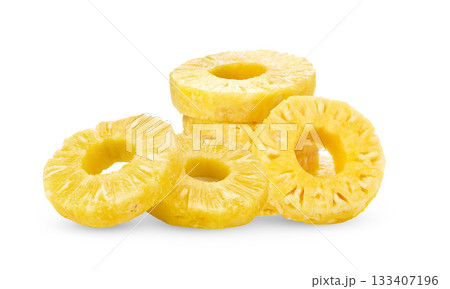 pineapple isolated on white background ( image from camera ) 133407196