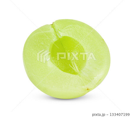 Fresh Indian gooseberries on white background ( Image from camera) 133407199