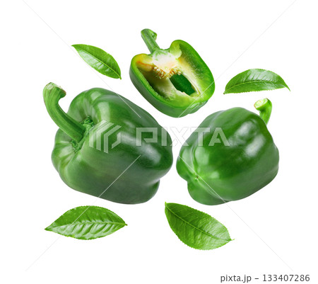 fresh pepper isolated on white background 133407286