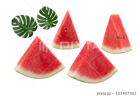 watermelon isolated on white background watermelon isolated on white background 133407302