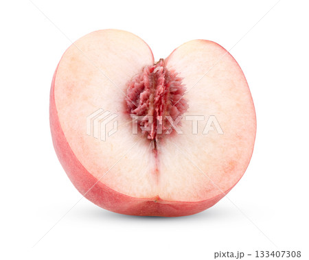 Pink Peach isolated on white background Pink Peach isolated on white background 133407308