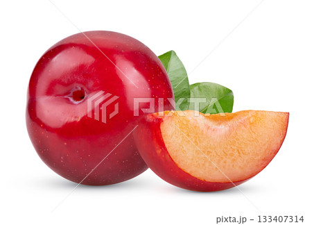 cherry plums isolated on white background cherry plums isolated on white background 133407314