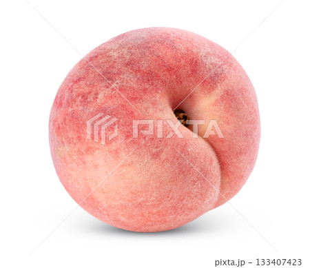Pink Peach isolated on white background 133407423