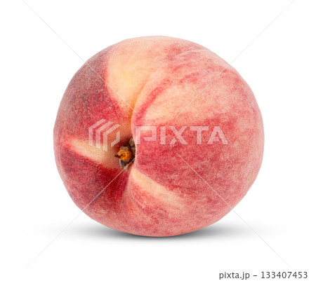 Pink Peach isolated on white background 133407453