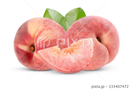 Pink Peach isolated on white background Pink Peach isolated on white background 133407472