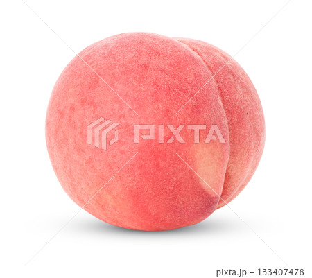Pink Peach isolated on white background Pink Peach isolated on white background 133407478