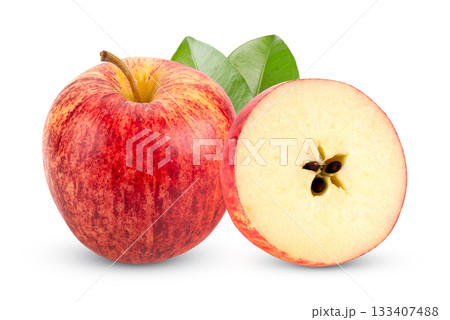 red apple isolated on white background 133407488