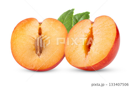 cherry plums isolated on white background cherry plums isolated on white background 133407506