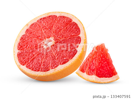grapefruit isolated on white background 133407591