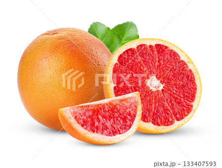 grapefruit isolated on white background 133407593