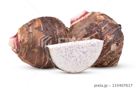 Taro isolated on white background Taro isolated on white background 133407617