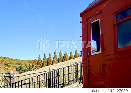 鞍ヶ池公園に保存される名鉄 モ800形+ク2300形 電車のある風景 鞍ヶ池公園に保存される名鉄 モ800形+ク2300形 電車のある風景 133407689
