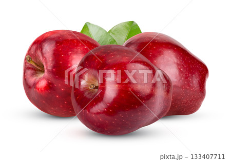 red apple isolated on white background 133407711