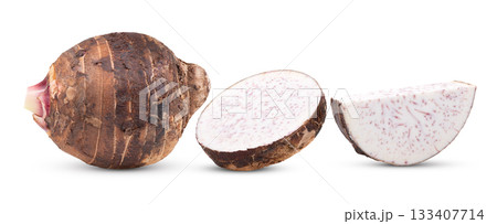 Taro isolated on white background 133407714
