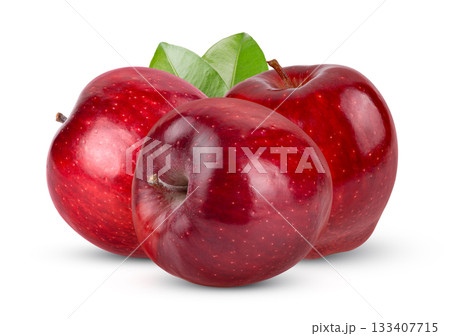 red apple isolated on white background 133407715