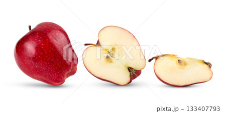 red apple isolated on white background 133407793