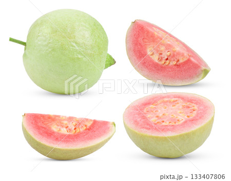 guava isolated on white background guava isolated on white background 133407806