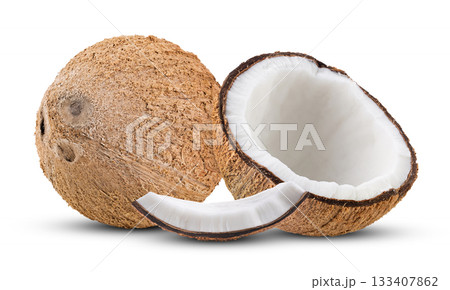 coconut isolated on white background 133407862