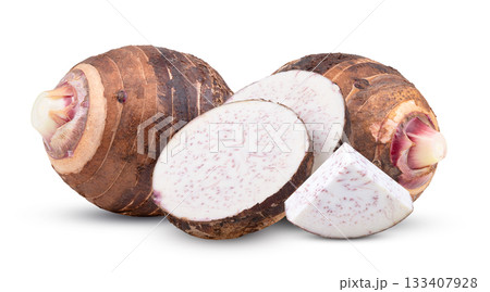 Taro isolated on white background 133407928