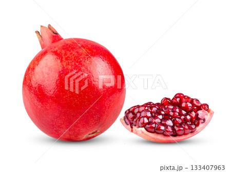 Pomegranate on white background 133407963